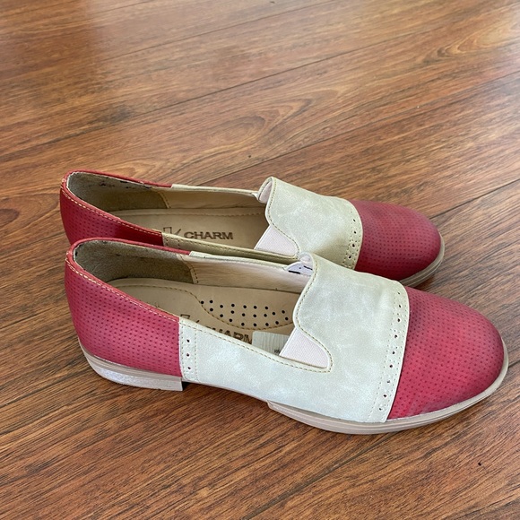 Vintage Classical Leather Oxford Inspired Flat Slip On Shoes Size 39 - Picture 4 of 12